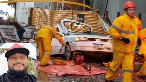 Balneário Piçarras – Morre motorista atingido por viga durante o ciclone extratropical em Balneário Piçarras