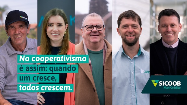 A força do cooperativismo é tema da nova campanha institucional do Sicoob MaxiCrédito