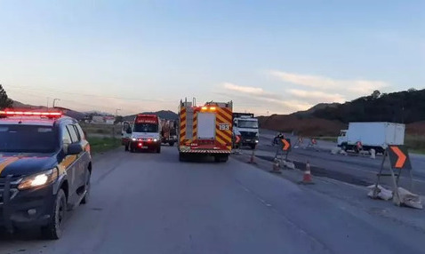 Na BR-470 – Motociclista morre ao bater em lateral de caminhão em Gaspar