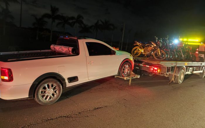 Penha - Evento clandestino de motoqueiros na Transbeto resulta em motos apreendidas e disparos de bala de borracha
