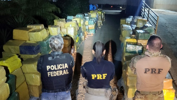Na Grande Floripa – PRF apreende 18 toneladas de maconha são encontradas em meio a carga de milho na BR-101