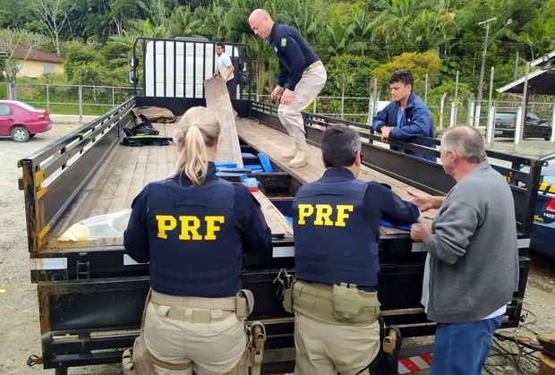 Fundo Falso – PRF apreende 455 quilos de maconha que seguiriam para SP
