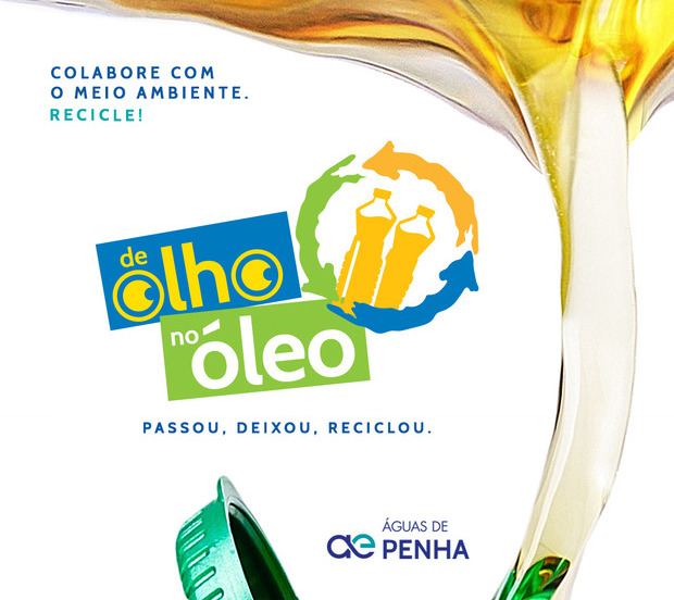Óleo de fritura pode ser entregue em três pontos de coleta do Programa de Olho no Óleo da Águas de Penha