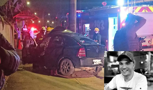 Joinville - Jovem morre após bater carro contra poste no bairro Costa e Silva