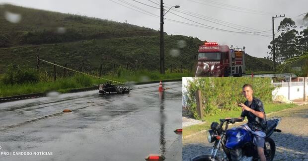 Acidente Fatal - Motociclista de 19 anos morre ao bater em poste em São Francisco do Sul