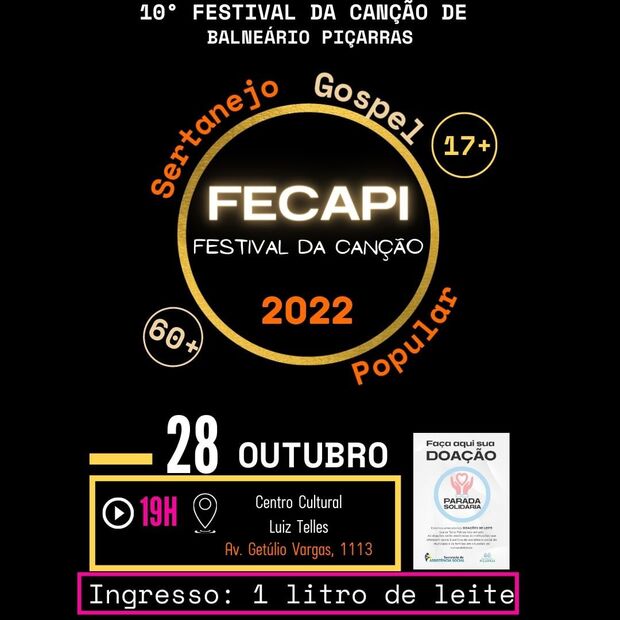 Balneário Piçarras - Festival da Canção e Voz Estudantil acontecem nesta quinta e sexta-feira