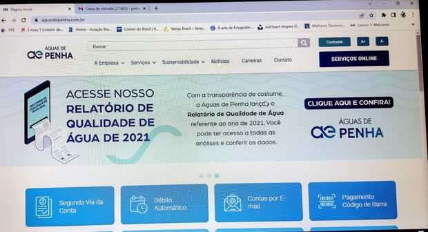 Site da Águas de Penha traz informações e serviços importantes sobre a concessionária