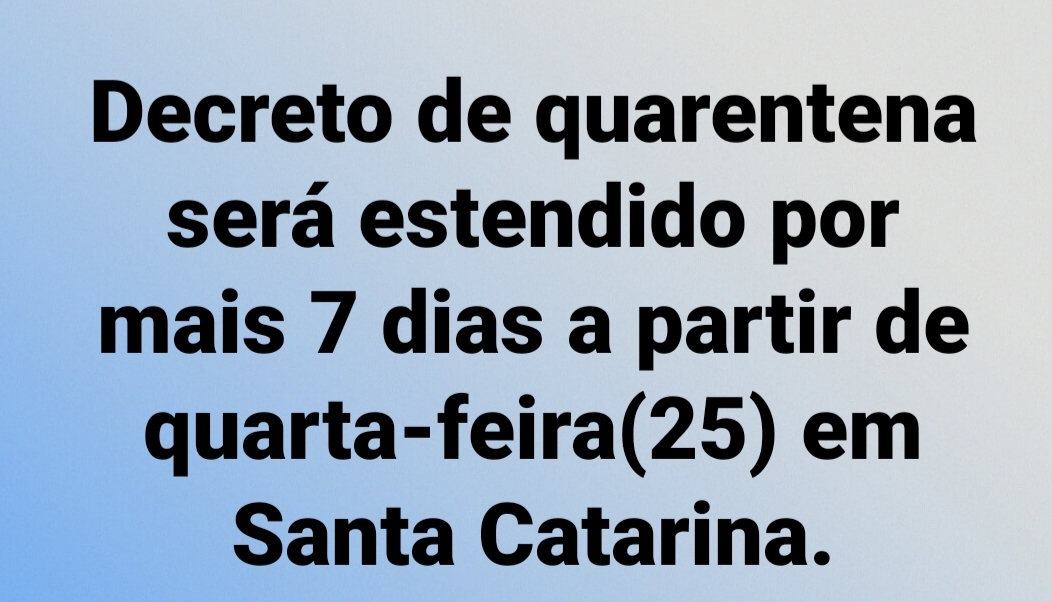 Coronavírus: Governador de SC estende quarentena por mais sete dias a partir de quarta-feira e casos confirmados de COVID-19 sobem para 86