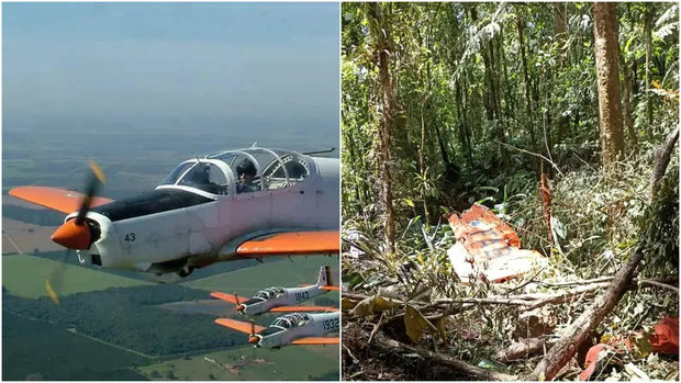 Queda fatal - Polícia investiga motivo da queda do avião da FAB em Canelinha
