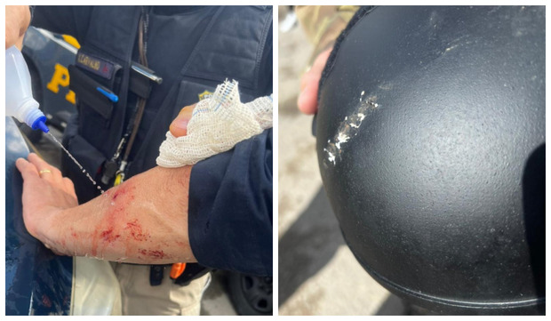 Manifestante é preso por tentar matar policial rodoviário federal em bloqueio na BR-470, em Rio do Sul
