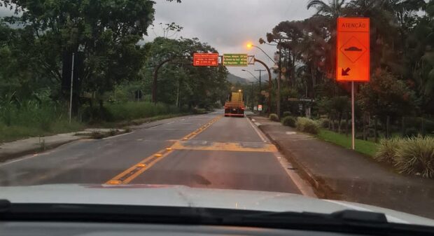SC-418 -Serra Dona Francisca é liberada para tráfego de veículo nos dois sentidos