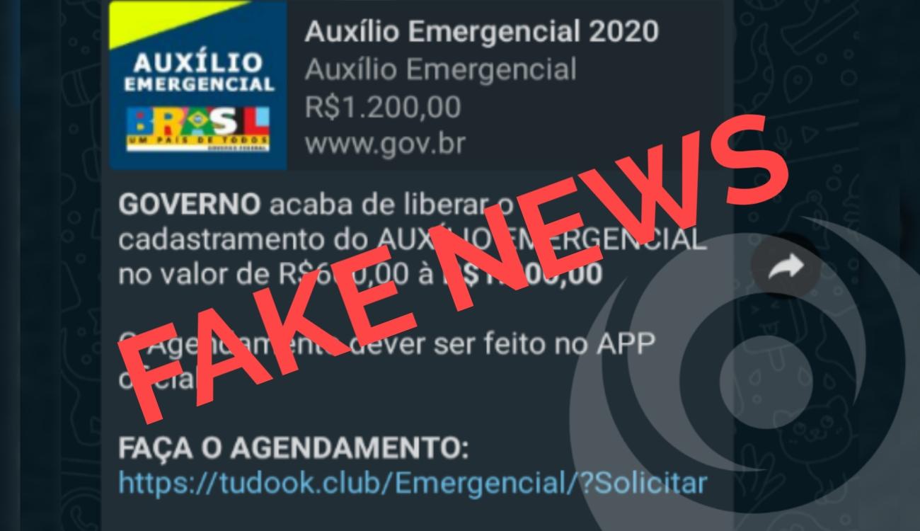 Coronavírus: É falso o site de cadastro para auxílio de Emergência Federal