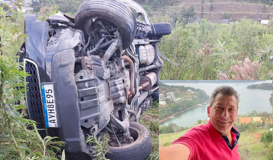 Capotamento fatal - Empresário de Blumenau morre em acidente na BR-470