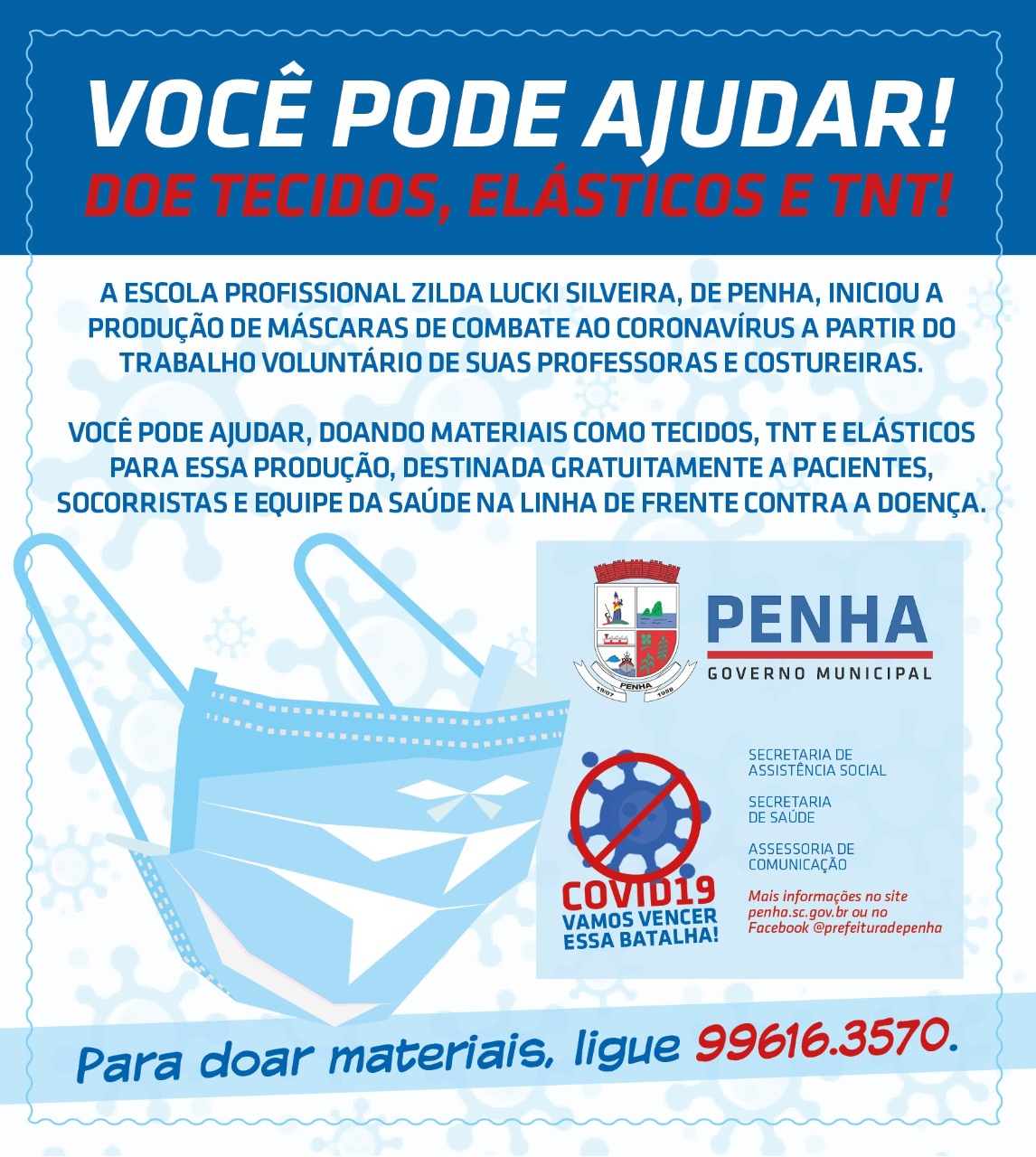Coronavírus: Escola Profissional Zilda Lucki confecciona nova remessa e atinge 300 máscaras para combate ao Covid-19