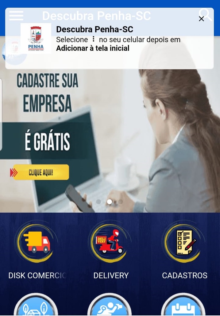 Coronavírus: Plataforma Descubra Penha permite ao comércio de Penha aderir ao sistema de delivery
