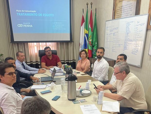Diretoria da Águas de Penha apresenta ao prefeito Aquiles da Costa plano de investimentos em esgoto para 2023