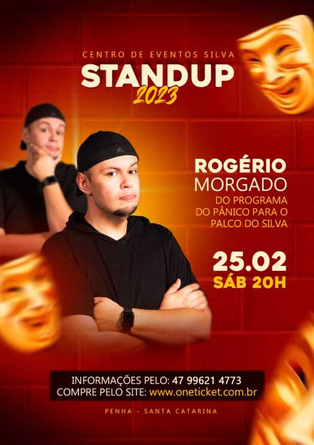 Penha – Comediante Rogério Morgado é atração neste sábado (25) no Centro de Eventos Silva