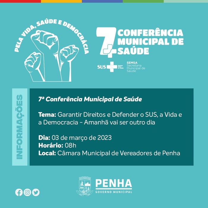 Penha - Conferência Municipal de Saúde de Penha acontecerá nesta sexta-feira