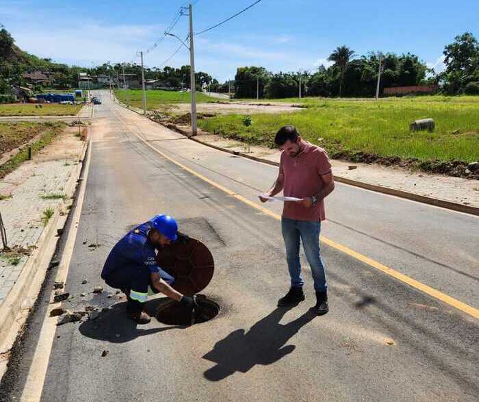 Penha - Sistema de esgoto dos loteamentos Flor de Lótus e Pedro de Borba são vistoriados pela Águas de Penha
