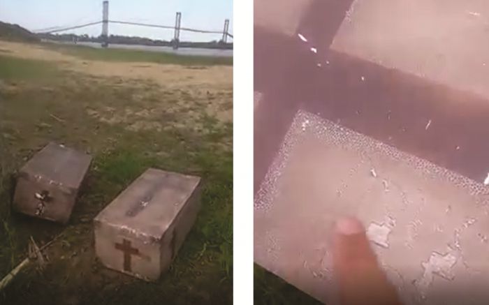 Barra Velha - Caixões com nomes de prefeito e vice aparecem na Quinta dos Açorianos