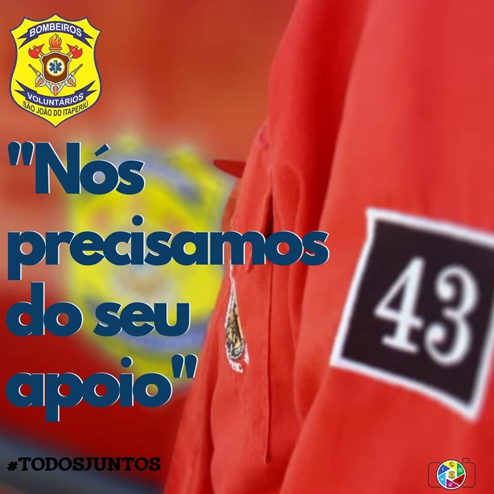 São João do Itaperiú: Corpo de Bombeiros Voluntários pede auxílio da comunidade e empresas da cidade e região