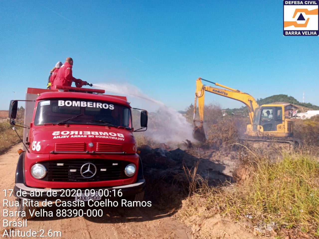 Ato criminoso: Em menos de 24h Barra Velha registra quatro focos de incêndio em vegetação rasteira