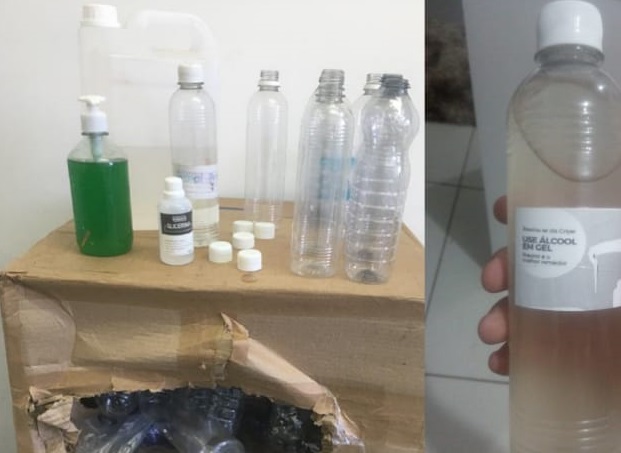 Operação Mãos Limpas: Suspeito de fabricar álcool gel falsificado é preso em Araquari