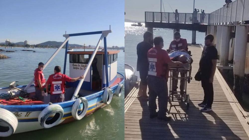 Penha - Pescador é resgatado após sofrer convulsão em alto mar