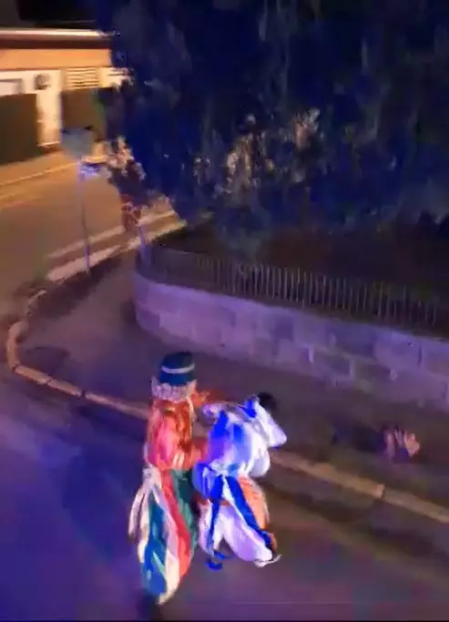 Ituporanga - ‘Patati e Patatá’ brigam e trocam socos durante apresentação em passeio temático