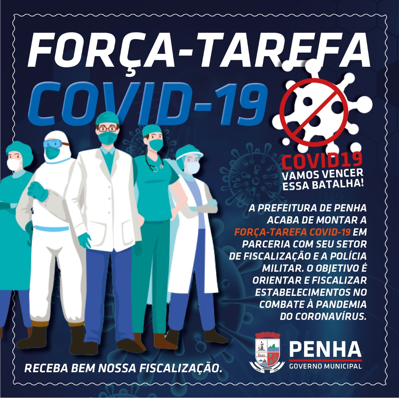 Coronavírus: Penha terá força tarefa para fiscalizar normas de saúde contra a Covid-19