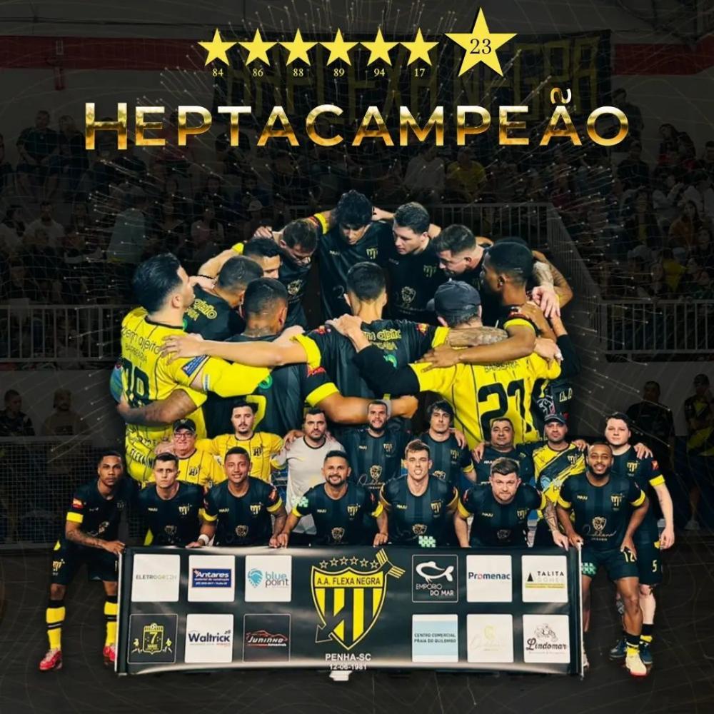 Flexa Negra goleia o Beira Mar e conquista invicto o título da Primeirona do futsal de Penha