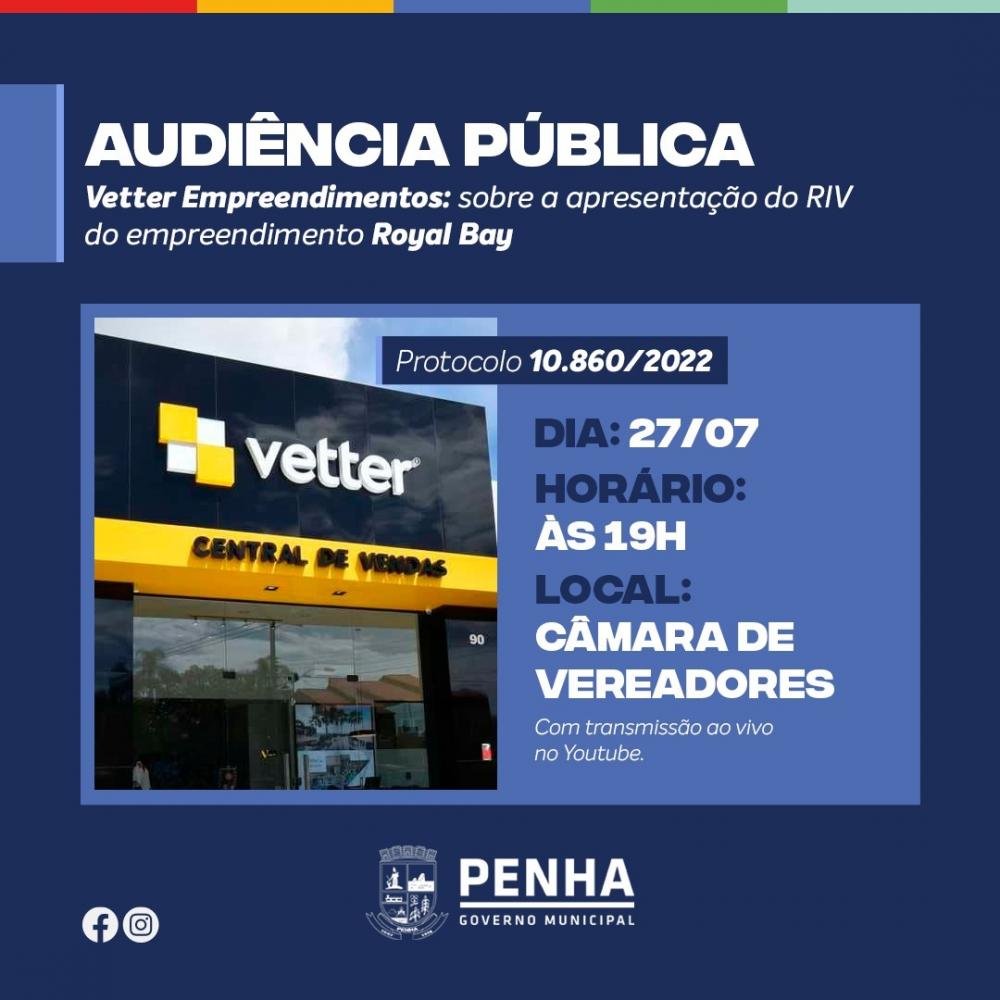 Penha - Concidade promove audiência pública para apresentar Relatório de Impacto Ambiental do empreendimento Royal Bay