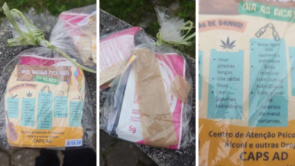 Itajaí - Distribuição de “kit droga” gera polêmica nas redes sociais